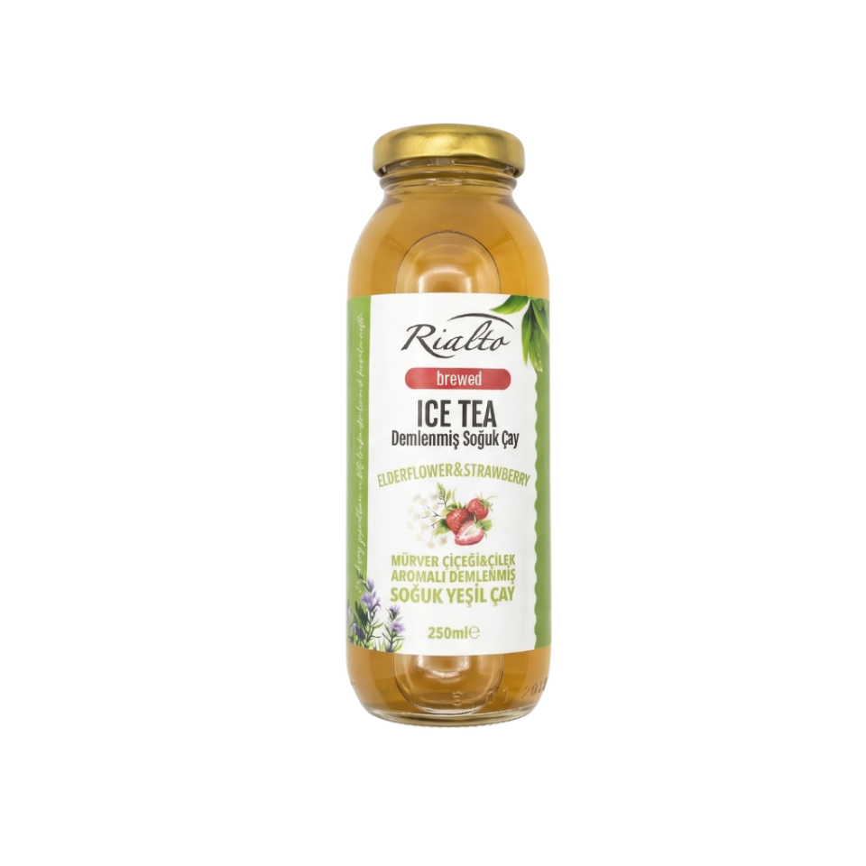 Brewed Ice Tea Yeşil Çay & Çilek & Mürver Çiçeği  12'li Avantaj Paket