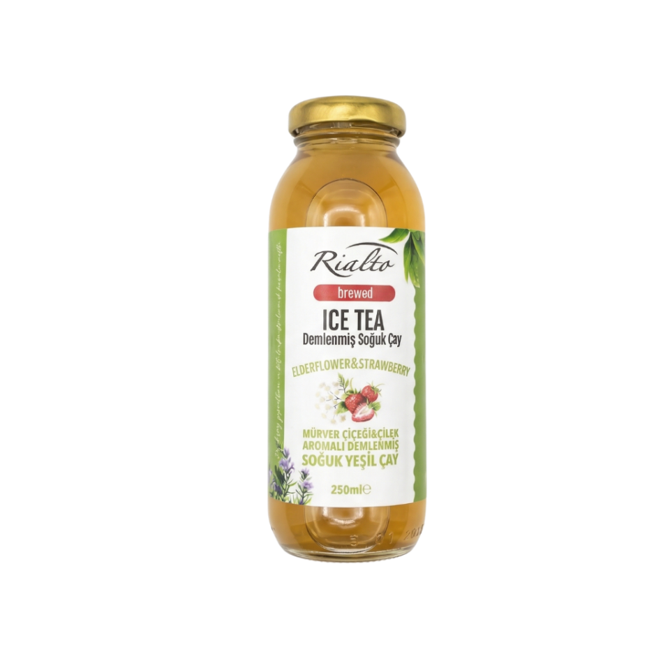 Brewed Ice Tea Yeşil Çay & Çilek & Mürver Çiçeği  12'li Avantaj Paket